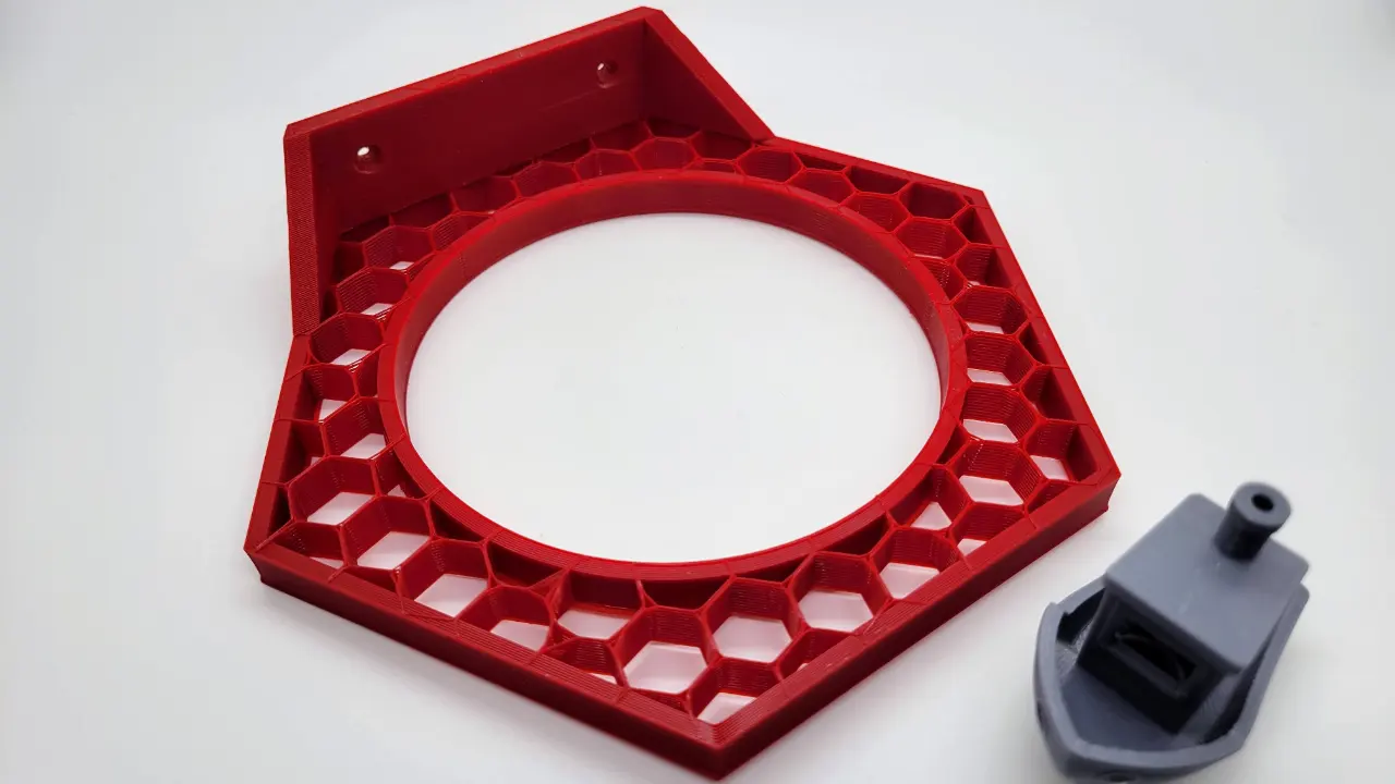 A render of a 3D printed recessed light mount