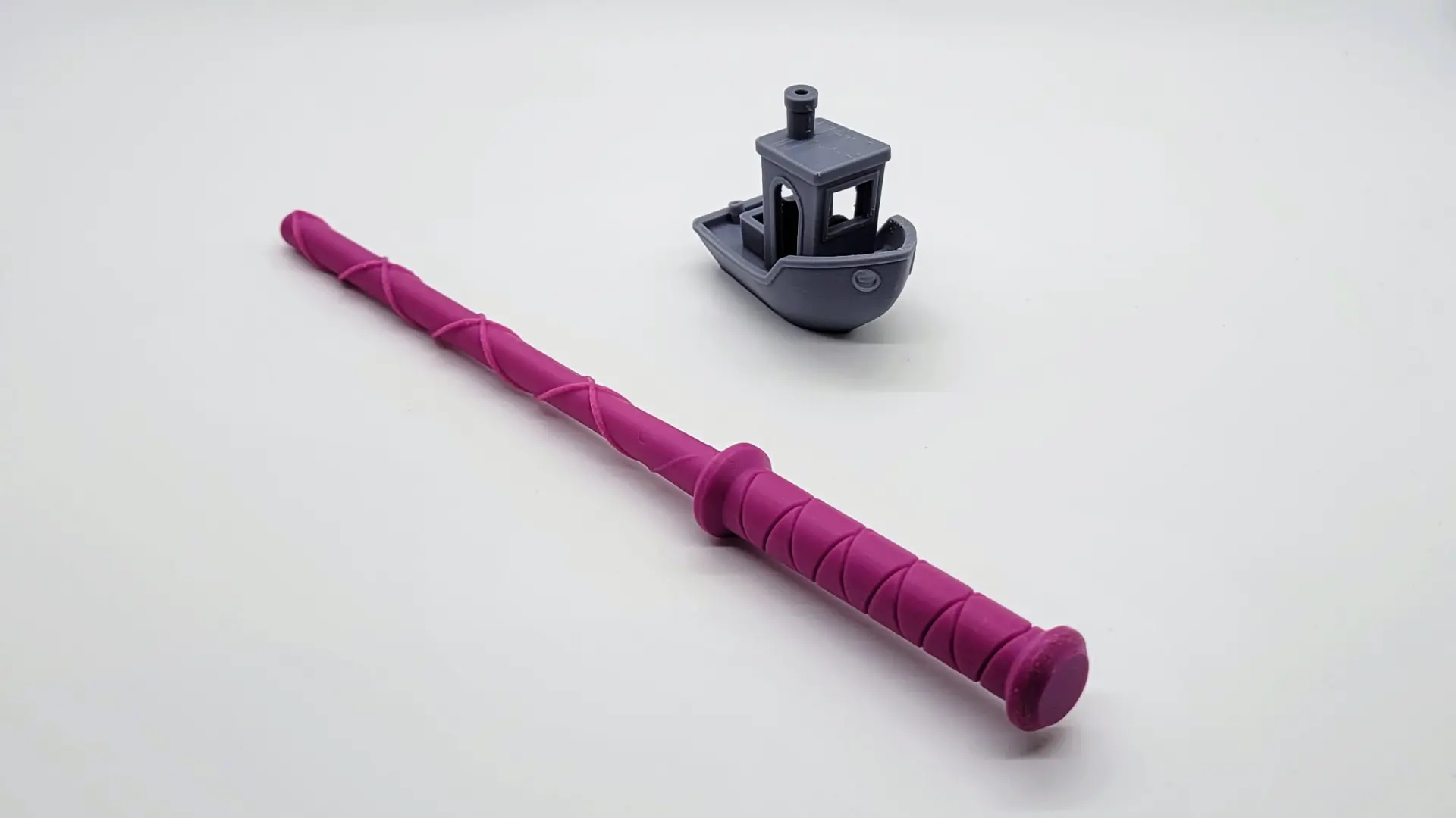 A render of a 3d printed toddler sized magic wand