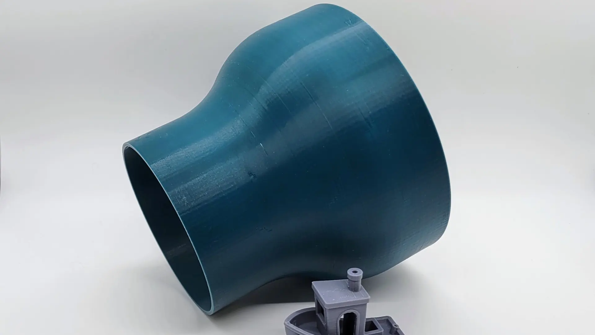 A render of a customizable 3d printed duct adapter