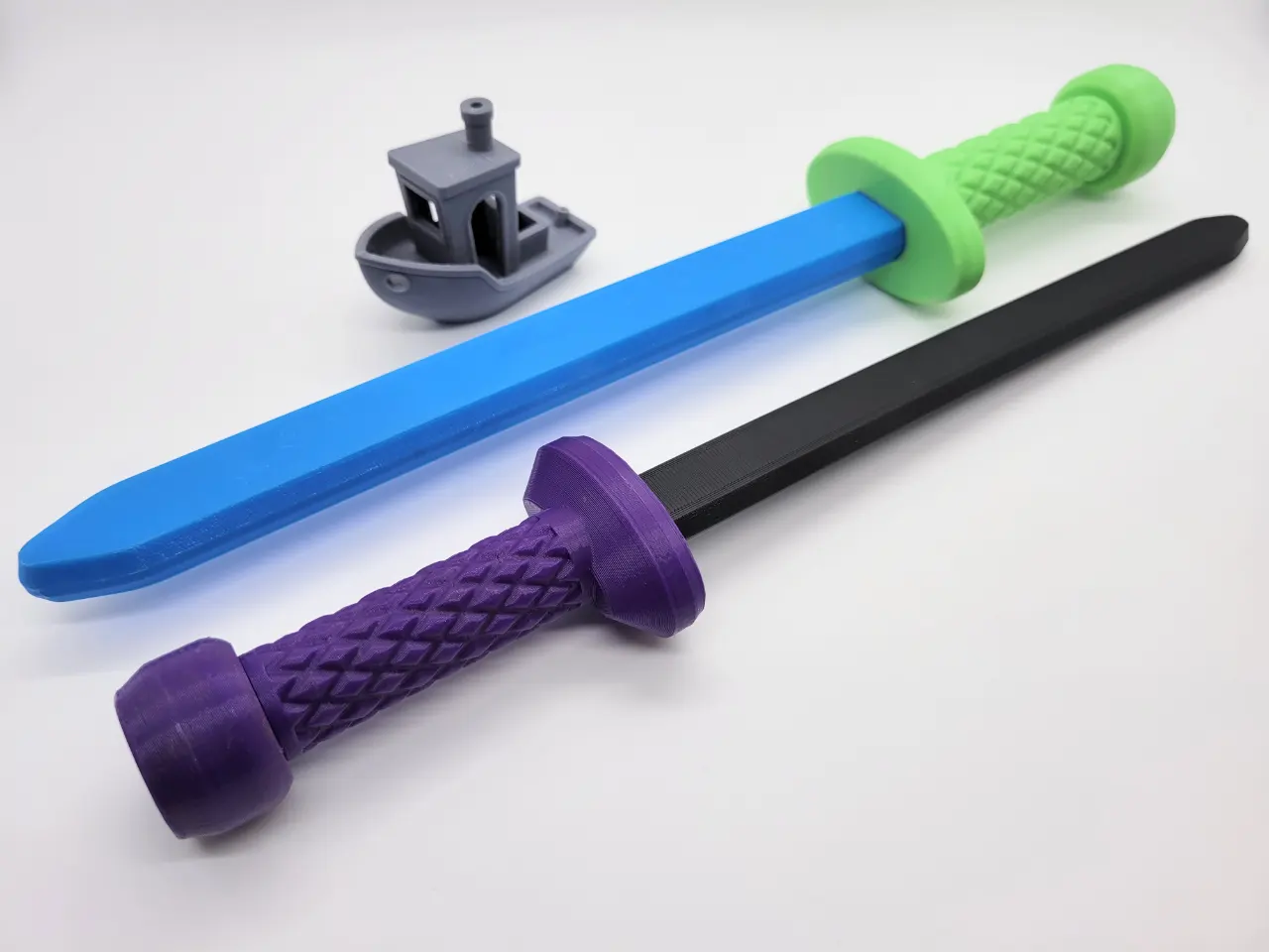 A render of a 3d printed customizable kid's sword
