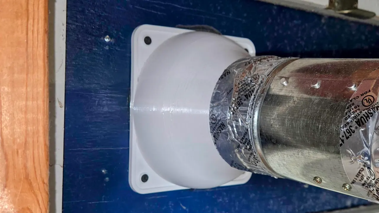 A render of a 6 inch to 4 inch duct adapter