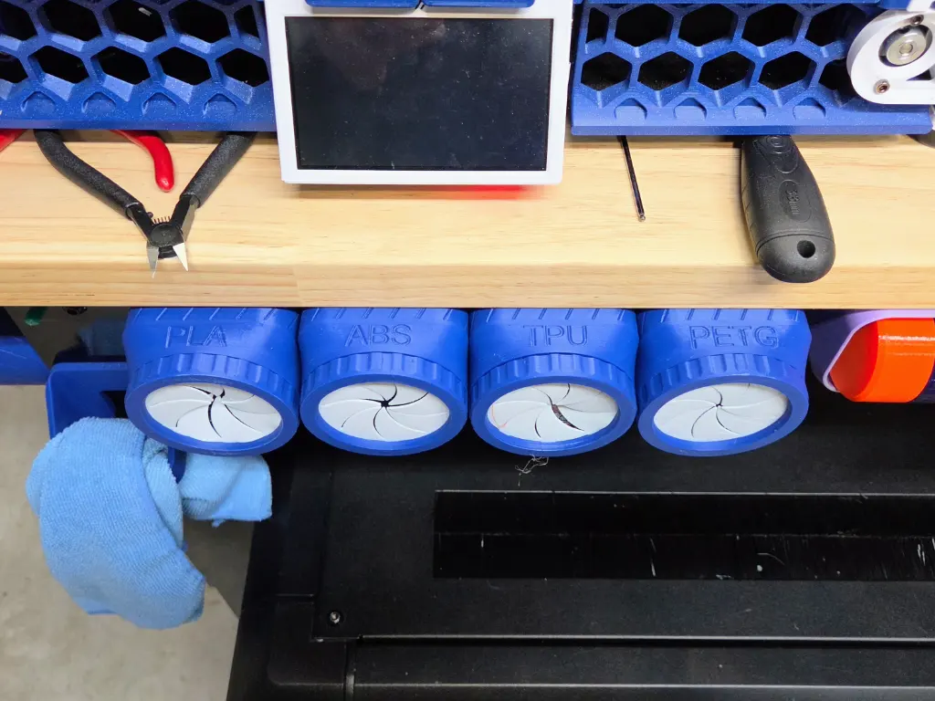 Practical 3D printed magnetic cable holder used for everyday organization.