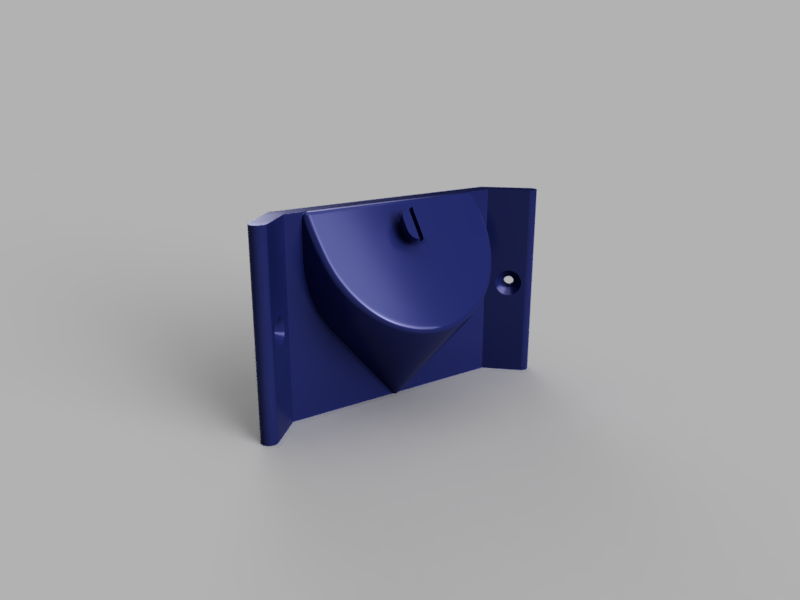 A render of a corner mount for a baby monitor