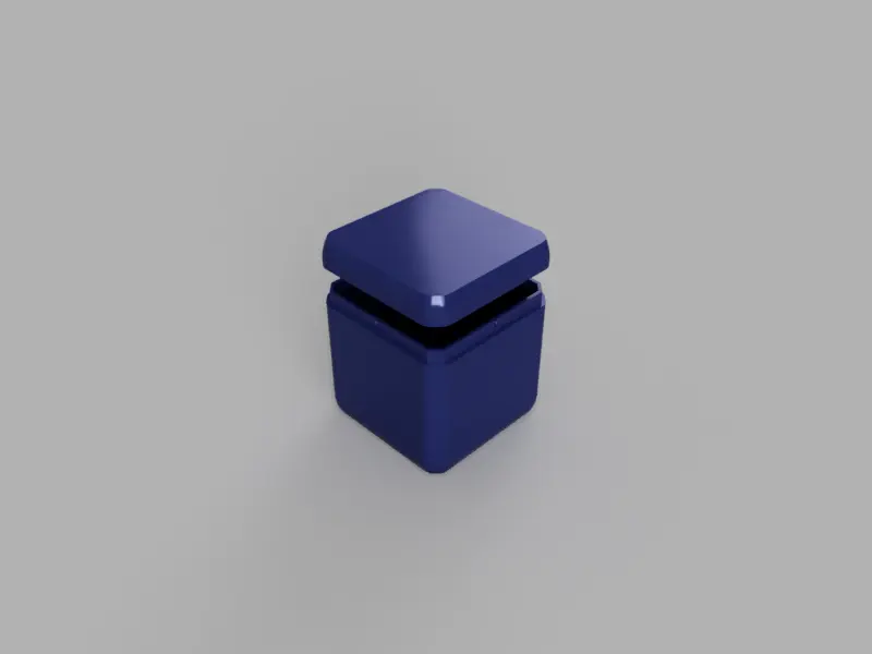 3D render of Snap-fit Storage Box Style 0