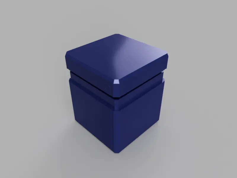 3D render of Square Box, Style 2