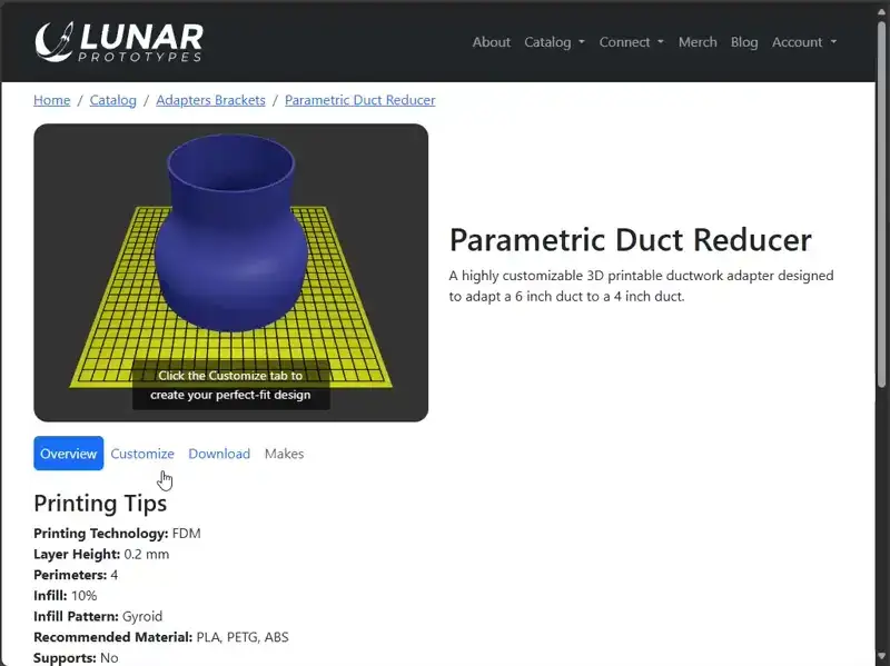 Duct Reducer Demo