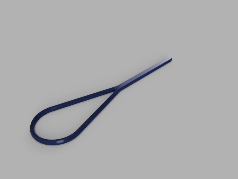 A render of a parametric chopstic case for 3D printing
