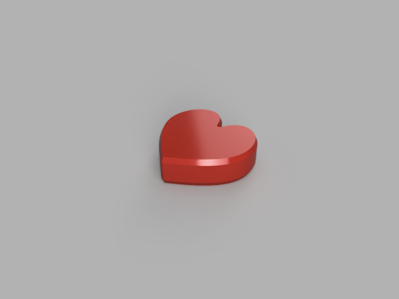 A render of a 3d printed heart shaped storage box