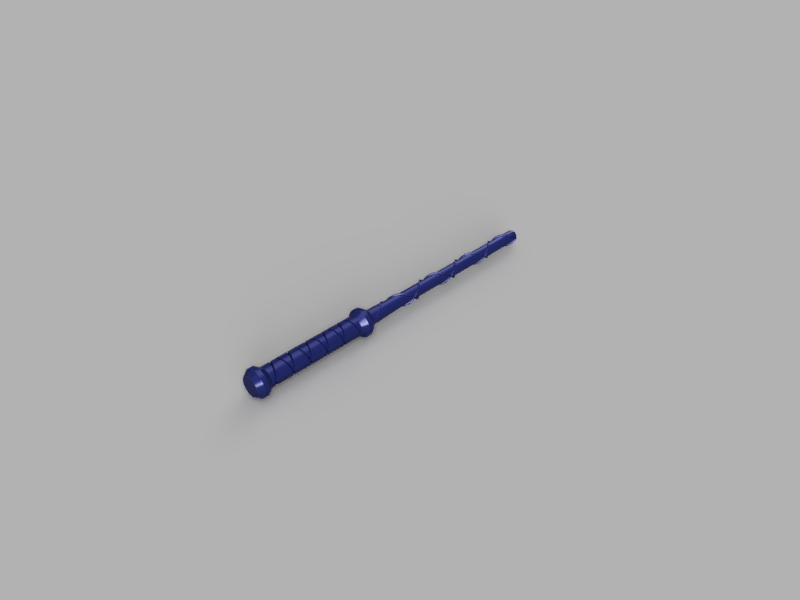 A render of a 3d printed toddler sized magic wand