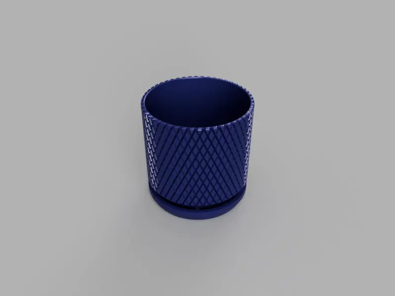 3D render of Parametric Circular Planter, Style 3