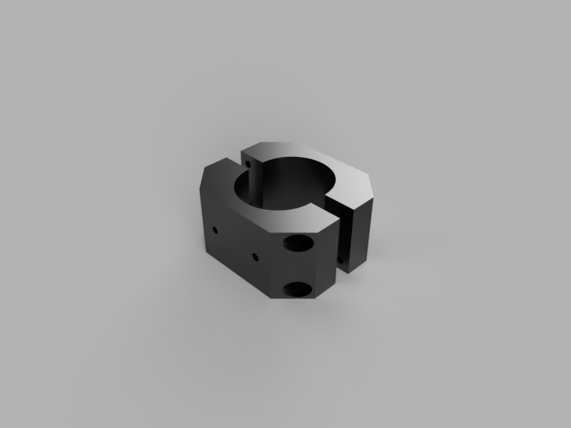 A render of a pole mounted two hole adapter