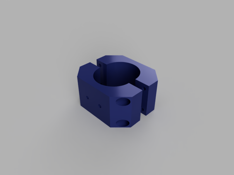 A render of a pole mounted two hole adapter