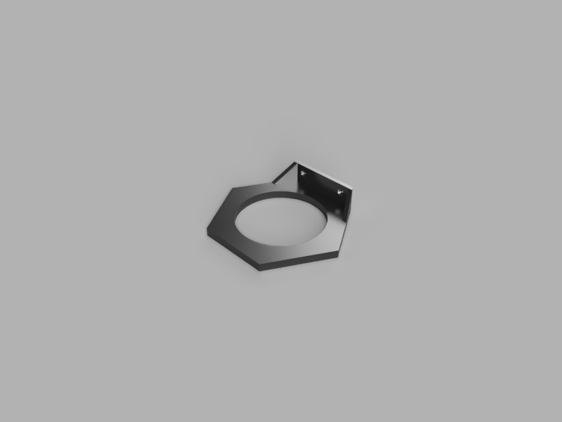 A render of a 3D printed recessed light mount