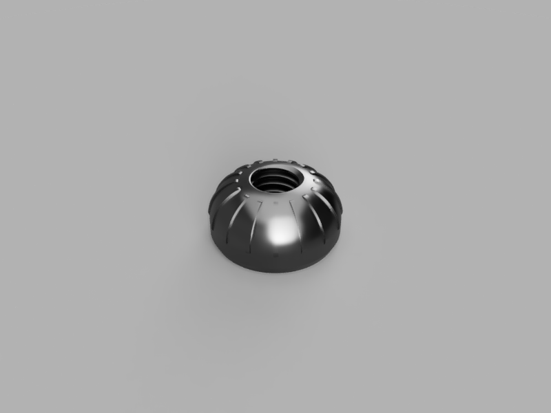 A render of a replacement shop vac filter retention nut