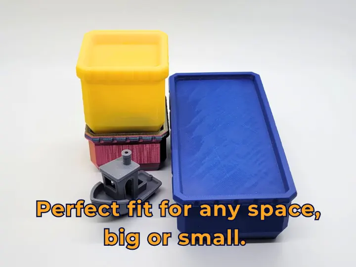 3D printed stackable boxes