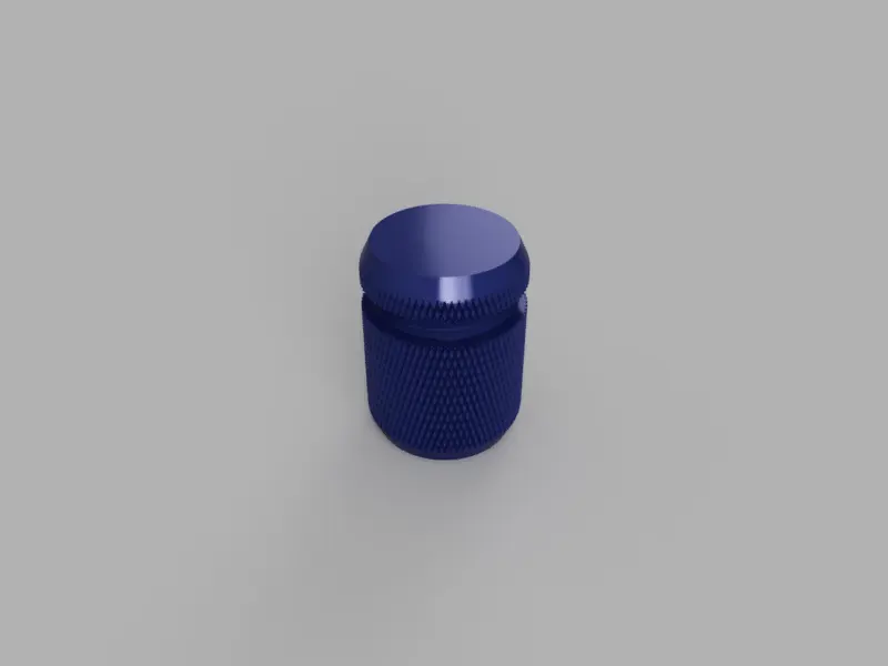 3D render of Threaded Cylinder, Style 4