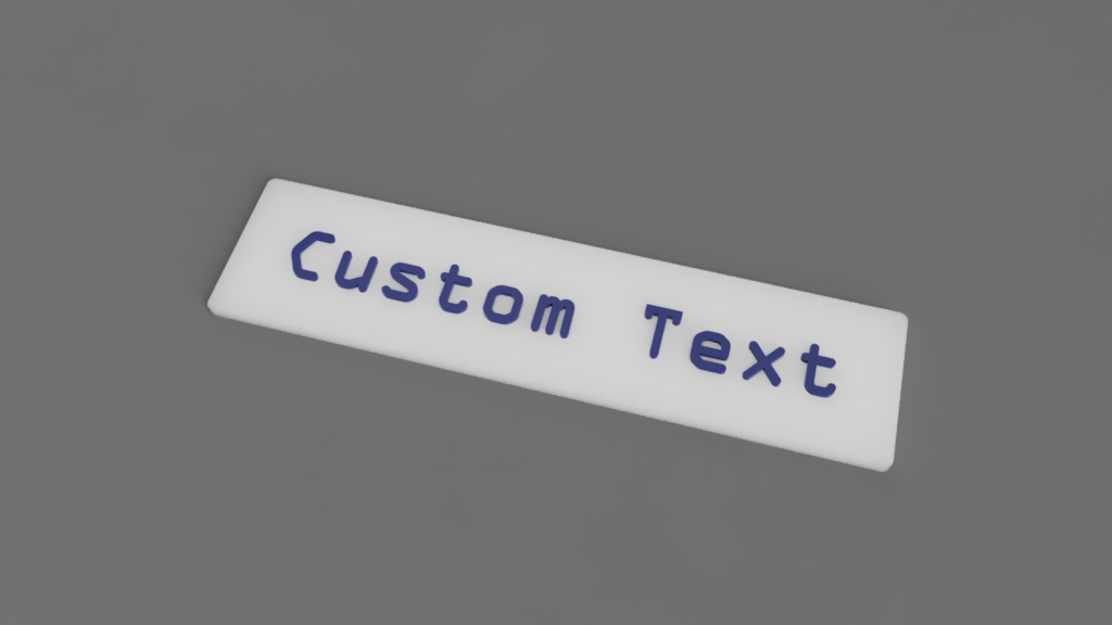A render of a 3d printed customizable post