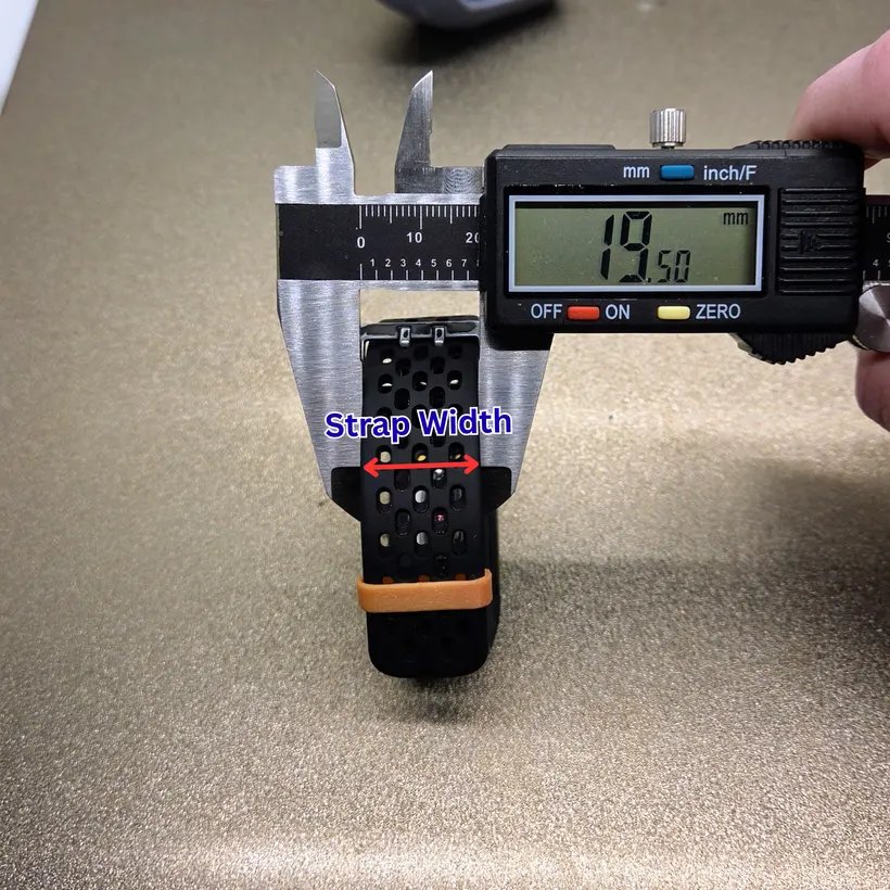 Detailed parameters of a 3D printed TPU watch band.