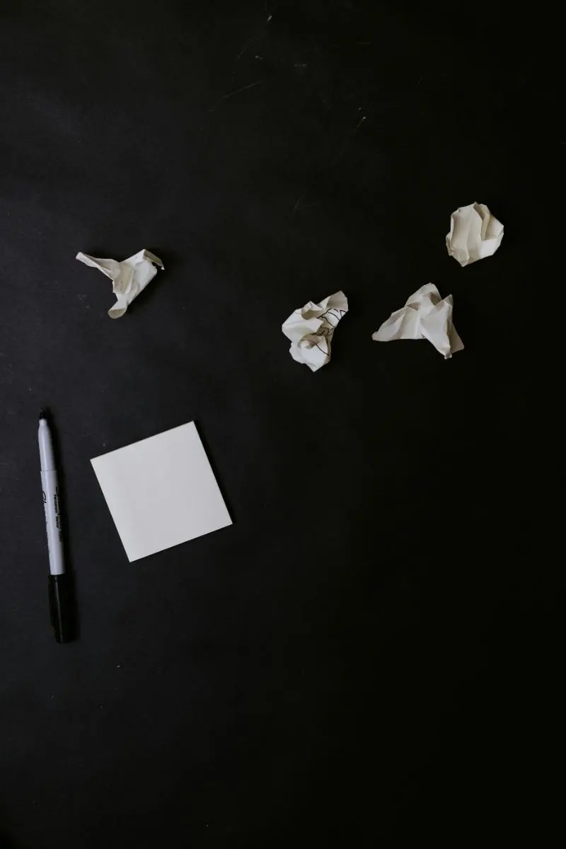 Crumbled up papers