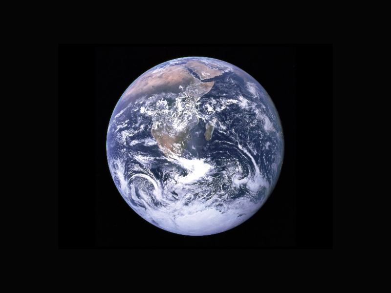 Satellite photo of Earth from space